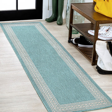 Lucia Classic Diamond Border Indoor/outdoor Area Rug